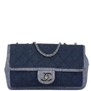 Pre-owned Denim handbags Chanel Vintage , Blue , Dames