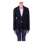 Denimjassen met logo achterkant Liu Jo , Blue , Dames