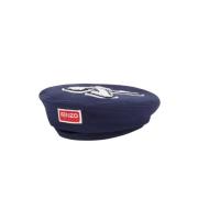 Donkerblauw Logo Beret Kenzo , Blue , Heren