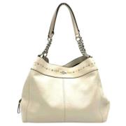 Pre-owned Leather shoulder-bags Coach Pre-owned , White , Dames