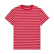 Rood gestreept Classic Fit t-shirt Ralph Lauren , Red , Heren