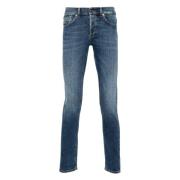 Skinny Jeans in Blauw Denim Dondup , Blue , Heren