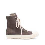 Zwarte Hoge Top Sneaker Rick Owens , Brown , Heren