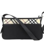 Pre-owned Canvas shoulder-bags Burberry Vintage , Black , Dames