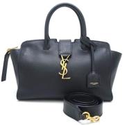 Pre-owned Leather handbags Yves Saint Laurent Vintage , Black , Dames