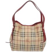 Pre-owned Canvas shoulder-bags Burberry Vintage , Beige , Dames