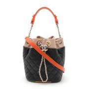 Pre-owned Leather chanel-bags Chanel Vintage , Black , Dames