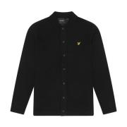 Gebreid dubbelgebreid overhemd Lyle & Scott , Black , Heren