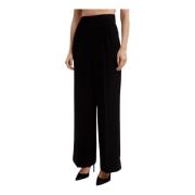 Hoge taille zwarte wijde pijpen broek Roland Mouret , Black , Dames