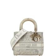 Pre-owned Canvas handbags Dior Vintage , White , Dames