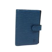 Pre-owned Leather home-office Louis Vuitton Vintage , Blue , Dames