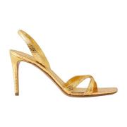 Gouden metallic stiletto sandalen Paris Texas , Yellow , Dames