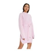 Roze Gebreide Jurk met Ronde Hals Nanushka , Pink , Dames