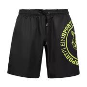 Zwarte Carbon Tiger Zwemshorts Plein Sport , Black , Heren