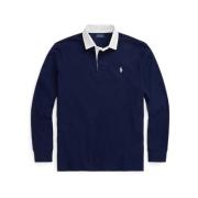 Blauw Polo Shirt met Geborduurd Logo Ralph Lauren , Blue , Heren