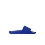 Blauwe teenslippers met logo Ralph Lauren , Blue , Heren