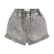 Hoge taille denim shorts in lichtgrijs One Teaspoon , Gray , Dames