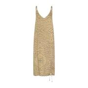 Beige Midi Jurk Delusion Ontwerp One Teaspoon , Beige , Dames