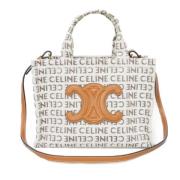 Pre-owned Canvas shoulder-bags Celine Vintage , White , Dames