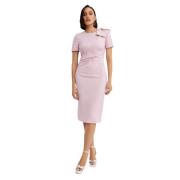 Roze potlood midi jurk met strik Roland Mouret , Pink , Dames