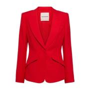 Rode Blazer Single-Breasted Stijlvol Roland Mouret , Red , Dames