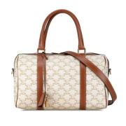 Pre-owned Canvas handbags Celine Vintage , White , Dames