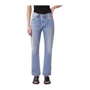 Relaxed Fit Mid-Rise Blauwe Jeans Agolde , Blue , Dames