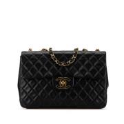 Pre-owned Leather chanel-bags Chanel Vintage , Black , Dames