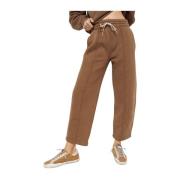 Bruine Sweatpants Loose Fit Biologisch Katoen Agolde , Brown , Dames