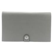 Pre-owned Leather wallets Hermès Vintage , Gray , Dames