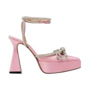 Kristal Strik Platform Hakken Mach & Mach , Pink , Dames