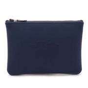 Pre-owned Fabric clutches Hermès Vintage , Blue , Unisex