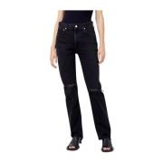 Zwarte High Waist Cherie Jeans Agolde , Black , Dames