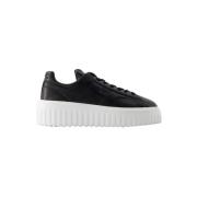 Leather sneakers Hogan , Black , Dames