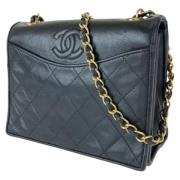 Pre-owned Leather chanel-bags Chanel Vintage , Black , Dames