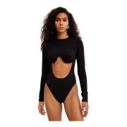 Zwart Cutout Bodysuit Jean Paul Gaultier , Black , Dames