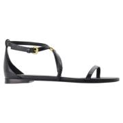 Leather sandals Alexander McQueen , Black , Dames