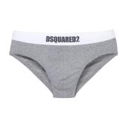 Katoenen Logo Briefs Dsquared2 , Gray , Heren