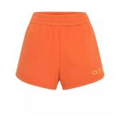 Neon Oranje Hustle Katoenen Shorts One Teaspoon , Orange , Dames