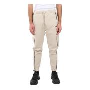 Fleece Sweatpants met Trekkoord in de Taille Hugo Boss , Beige , Heren