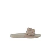 Beige Fitz Logo Slippers Jimmy Choo , Brown , Heren