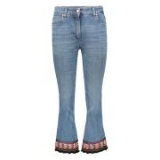 Geborduurde Raffelzoom Jeans Etro , Blue , Dames