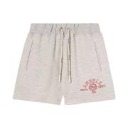 Logo Sweat Shorts Rood Elastisch Palm Angels , Gray , Dames