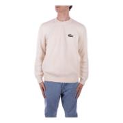 Live Logo Front Sweater Room Lacoste , Beige , Heren