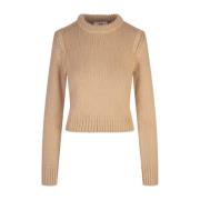 Bruine Cashmere Crew-neck Sweater Chloé , Brown , Dames