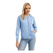 Katoenen hoodie met rits en logo Ralph Lauren , Blue , Dames