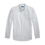 Oxford Gestreept Slim Fit Overhemd Ralph Lauren , White , Heren