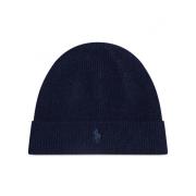 Klassieke Pony Logo Beanie, Blauwe Wollen Muts Ralph Lauren , Blue , H...