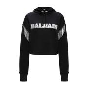 Stijlvolle Sweatshirt voor Mannen Balmain , Black , Dames