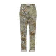 High Waist Luipaardprint Jeans One Teaspoon , Green , Dames